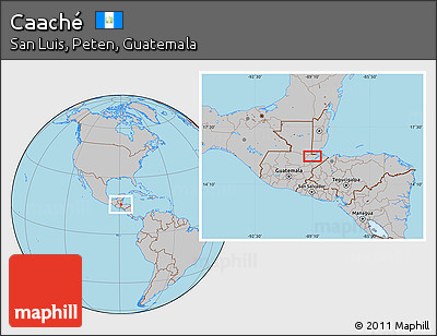 Gray Location Map of Caaché