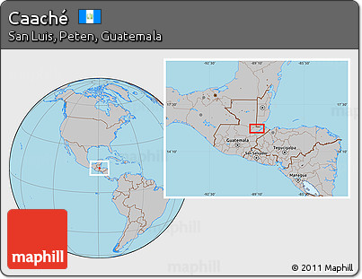 Gray Location Map of Caaché