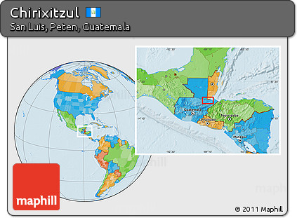 Political Location Map of Chirixitzul