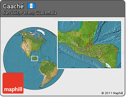 Satellite Location Map of Caaché
