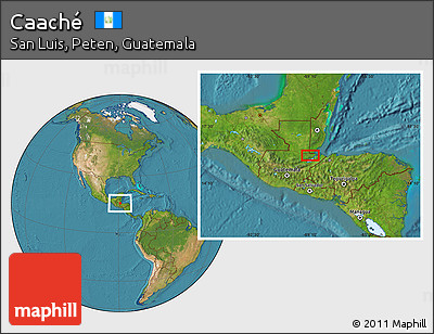 Satellite Location Map of Caaché