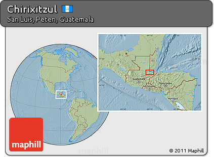 Savanna Style Location Map of Chirixitzul, hill shading