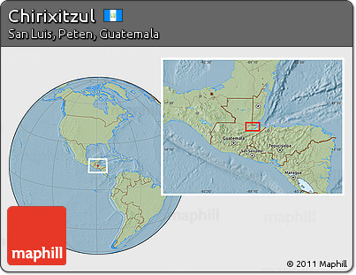 Savanna Style Location Map of Chirixitzul, hill shading