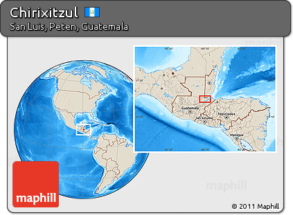Shaded Relief Location Map of Chirixitzul