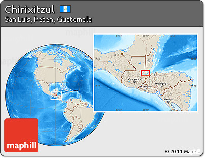 Shaded Relief Location Map of Chirixitzul