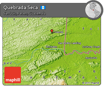 Physical Map of Quebrada Seca
