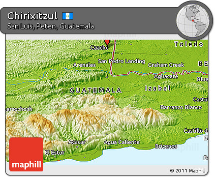Physical Panoramic Map of Chirixitzul