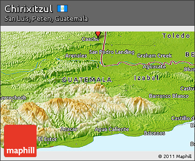 Physical Panoramic Map of Chirixitzul