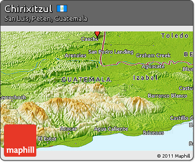 Physical Panoramic Map of Chirixitzul
