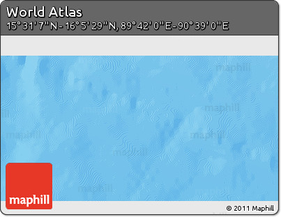 Physical 3D Map of the Area around 15° 48' 18" N, 90° 10' 30" E