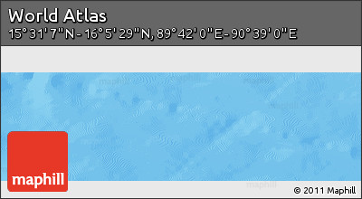 Physical Panoramic Map of the Area around 15° 48' 18" N, 90° 10' 30" E