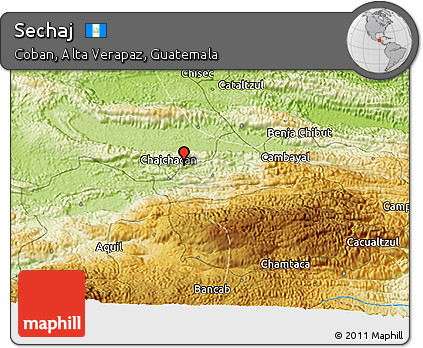 Physical 3D Map of Sechaj