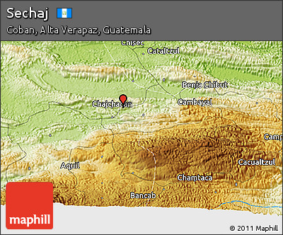 Physical 3D Map of Sechaj