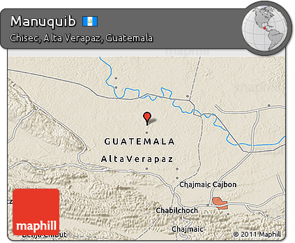 Shaded Relief 3D Map of Manuquib