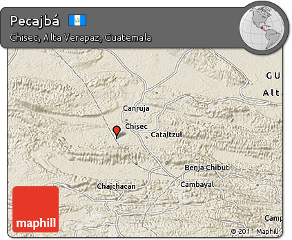Shaded Relief 3D Map of Pecajbá