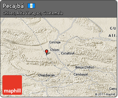 Shaded Relief 3D Map of Pecajbá