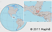 Gray Location Map of Sibicté