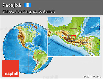 Physical Location Map of Pecajbá
