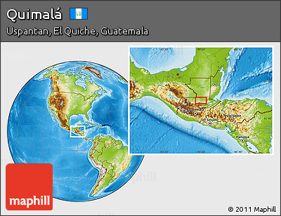 Physical Location Map of Quimalá