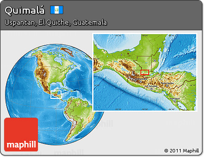 Physical Location Map of Quimalá
