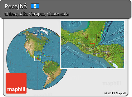 Satellite Location Map of Pecajbá