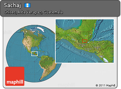 Satellite Location Map of Sachaj
