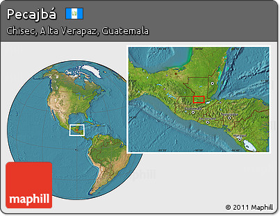 Satellite Location Map of Pecajbá