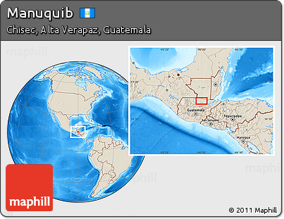 Shaded Relief Location Map of Manuquib