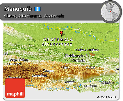 Physical Panoramic Map of Manuquib