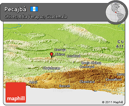 Physical Panoramic Map of Pecajbá