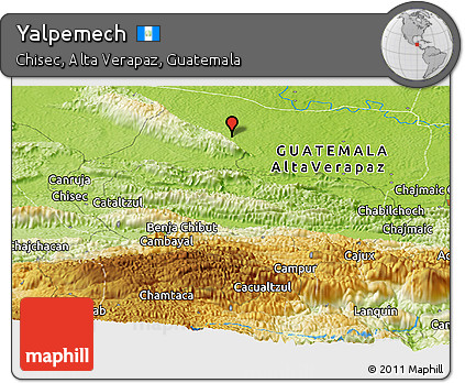 Physical Panoramic Map of Yalpemech