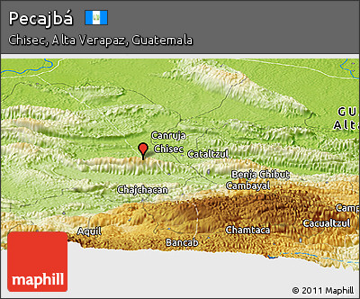 Physical Panoramic Map of Pecajbá