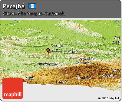 Physical Panoramic Map of Pecajbá