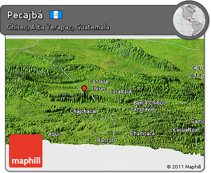 Satellite Panoramic Map of Pecajbá