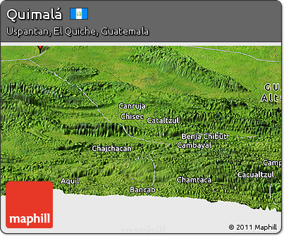 Satellite Panoramic Map of Quimalá