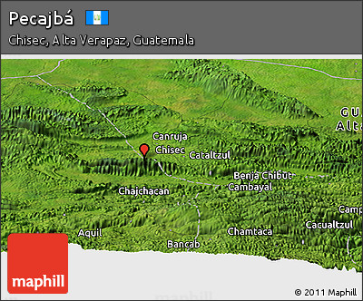 Satellite Panoramic Map of Pecajbá