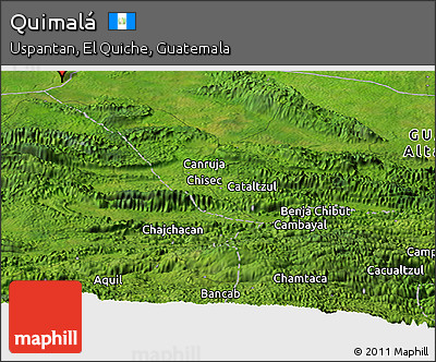 Satellite Panoramic Map of Quimalá