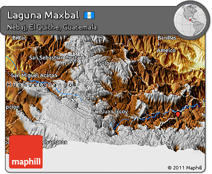 Physical 3D Map of Laguna Maxbal