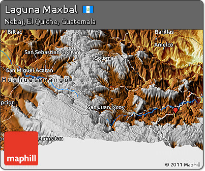 Physical 3D Map of Laguna Maxbal