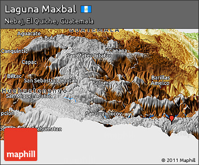 Physical Panoramic Map of Laguna Maxbal