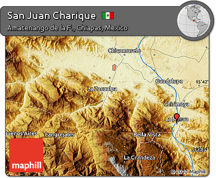 Physical Map of San Juan Charique