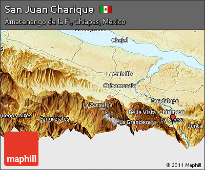 Physical Panoramic Map of San Juan Charique