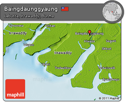 Physical 3D Map of Baingdaunggyaung