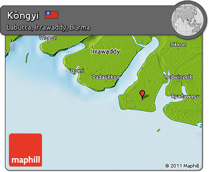 Physical 3D Map of Kôngyi