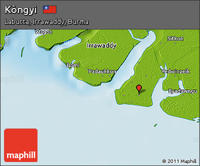 Physical 3D Map of Kôngyi