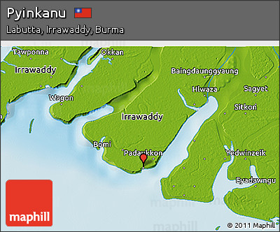 Physical 3D Map of Pyinkanu