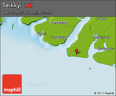 Physical 3D Map of Seikkyi