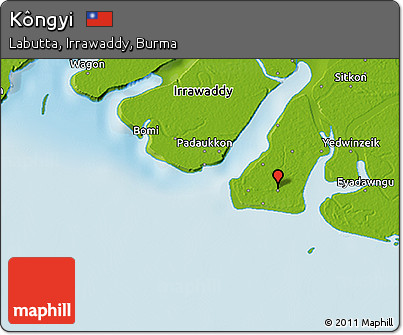 Physical 3D Map of Kôngyi