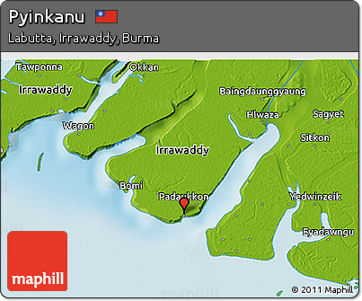 Physical 3D Map of Pyinkanu
