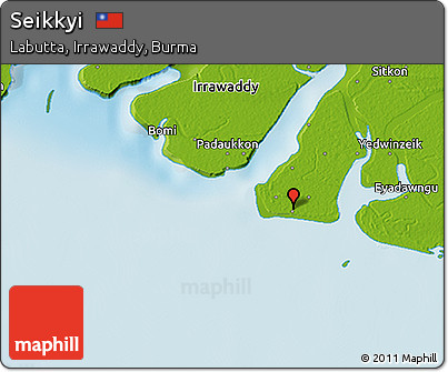 Physical 3D Map of Seikkyi